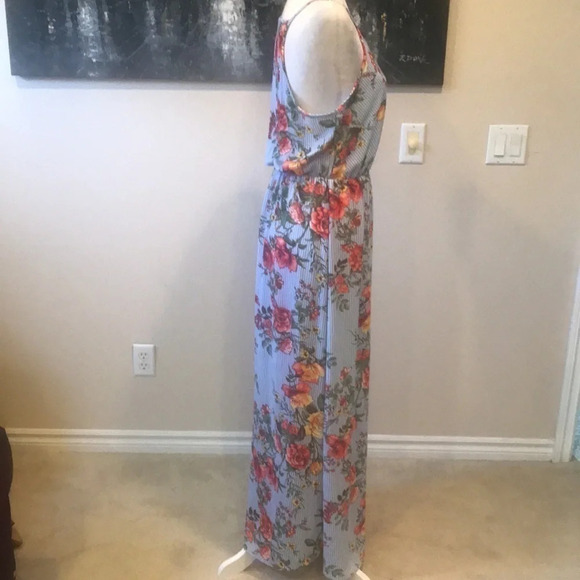 NWOT SCOBE Spring Summer Floral Maxi Halter Dress Size L - Picture 8 of 14